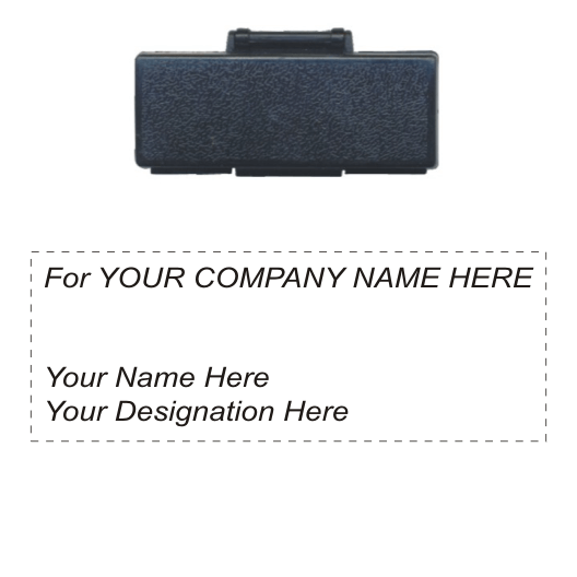 Designation Left Rubber Stamp