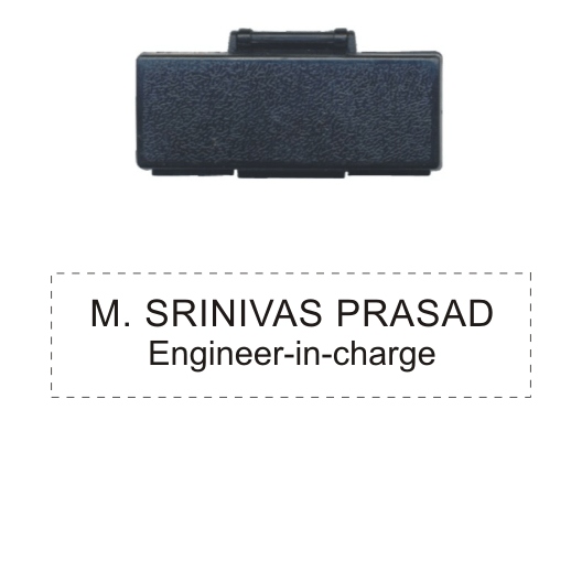 Engineer In-charge Rubber Stamp