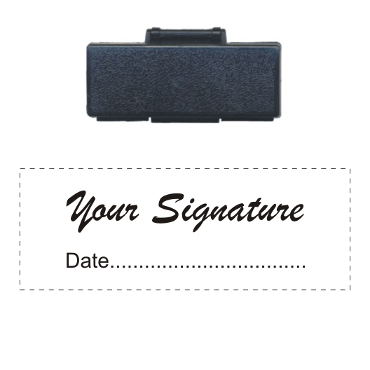 Pocket Signatory Rubber Stamp With Date