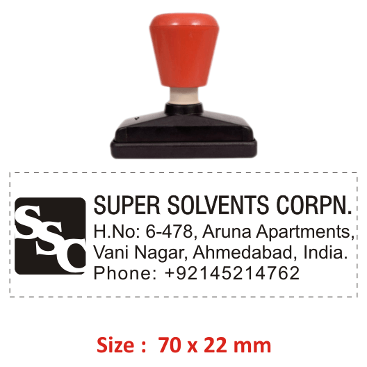 Address Rubber Stamp With LOGO