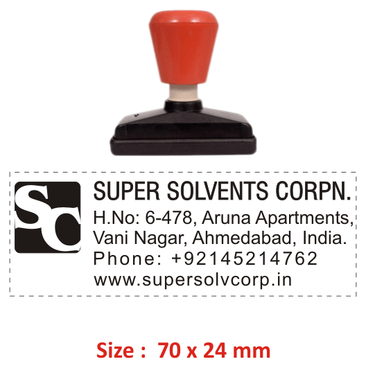 Address Rubber Stamp With LOGO Multi Line