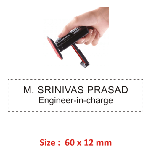 Shiny Handy Engineer Incharge Rubber Stamp