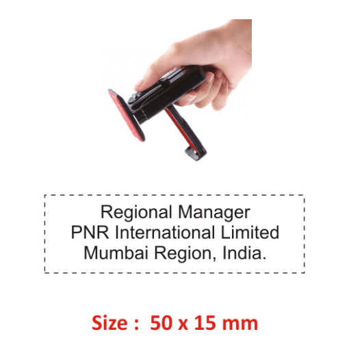 Shiny Handy Regional Manager Rubber Stamp 3 Line