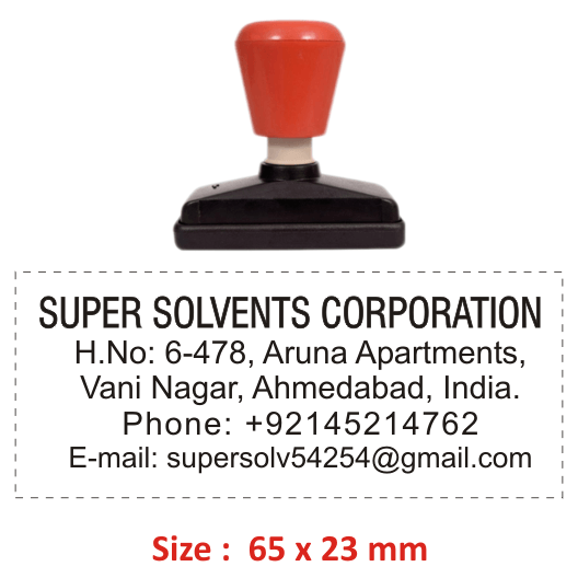 Address Stamp With Phone & Email Id