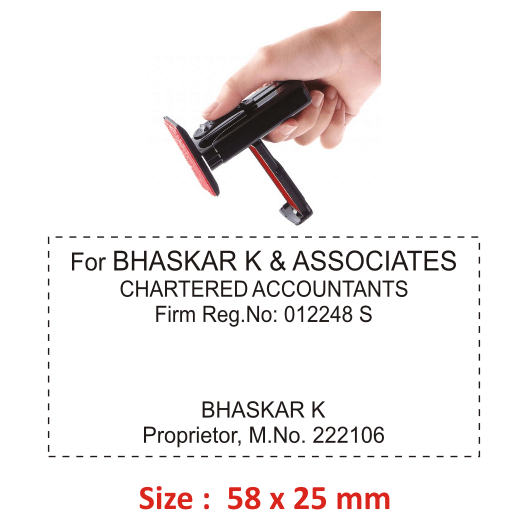 Shiny Handy Chartered Accountant Address Stamp For Firm