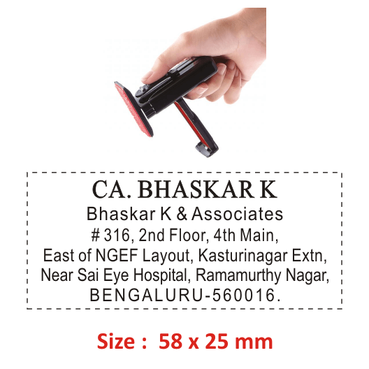 Shiny Handy Chartered Accountant Address Stamp