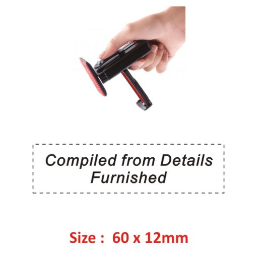 Shiny Handy Chartered Accountant Custom Rubber Stamp